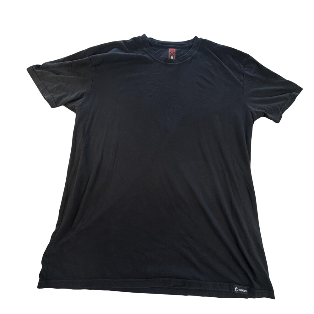 Origin Shirt Mens 2XL Black Core Tee Tagless Made USA Cotton Blend Basic